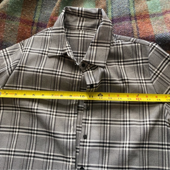 Vintage Black white gray Checked shirt - Picture 4 of 12